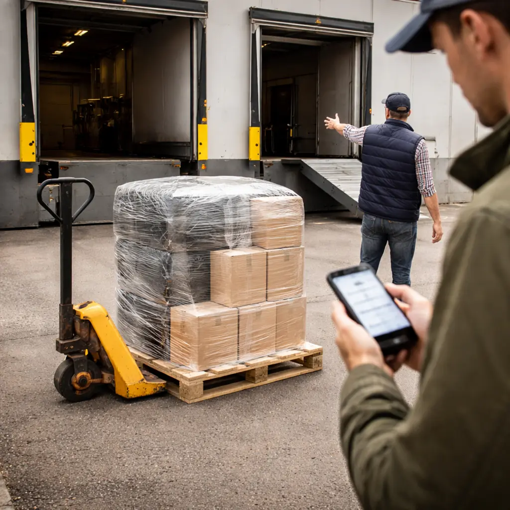 Freight-style handover and mainland delivery coordination after the Bass Strait transit stage