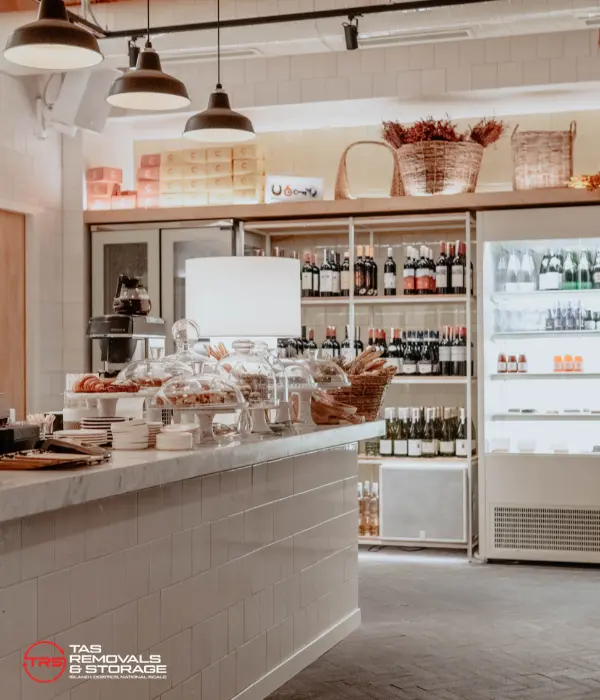 Mainland-bound shop relocation logistics for stock transport, shelving and counters from Tasmania