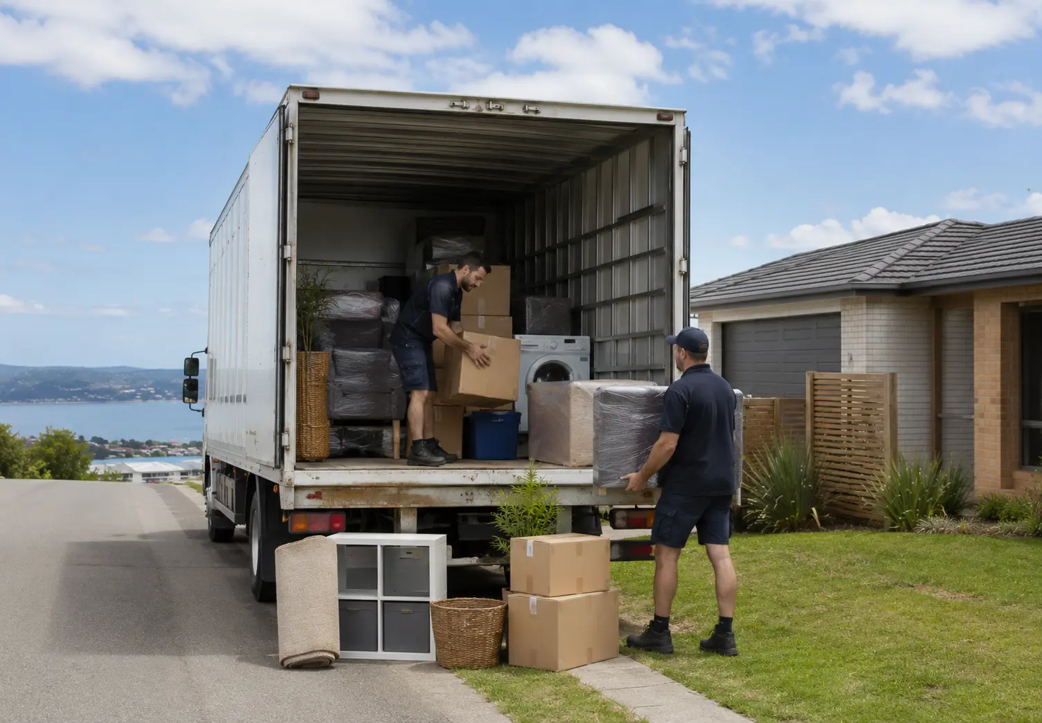 Furniture loaded safely for a backloading move to Burnie Tasmania